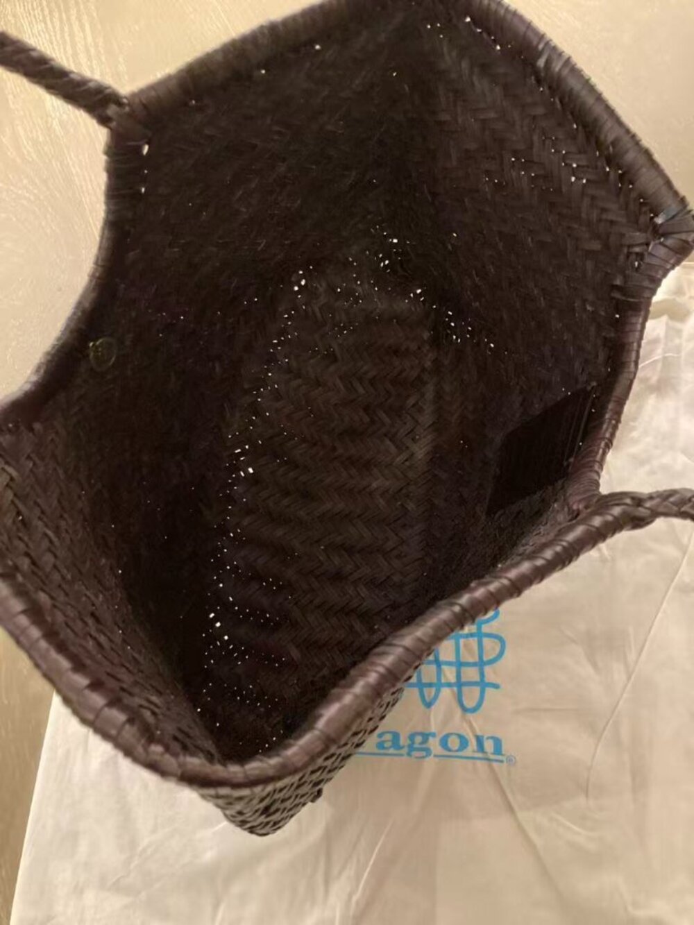 DRAGON DIFFUSION Nantucket large woven leather tote - Picture 6 of 14